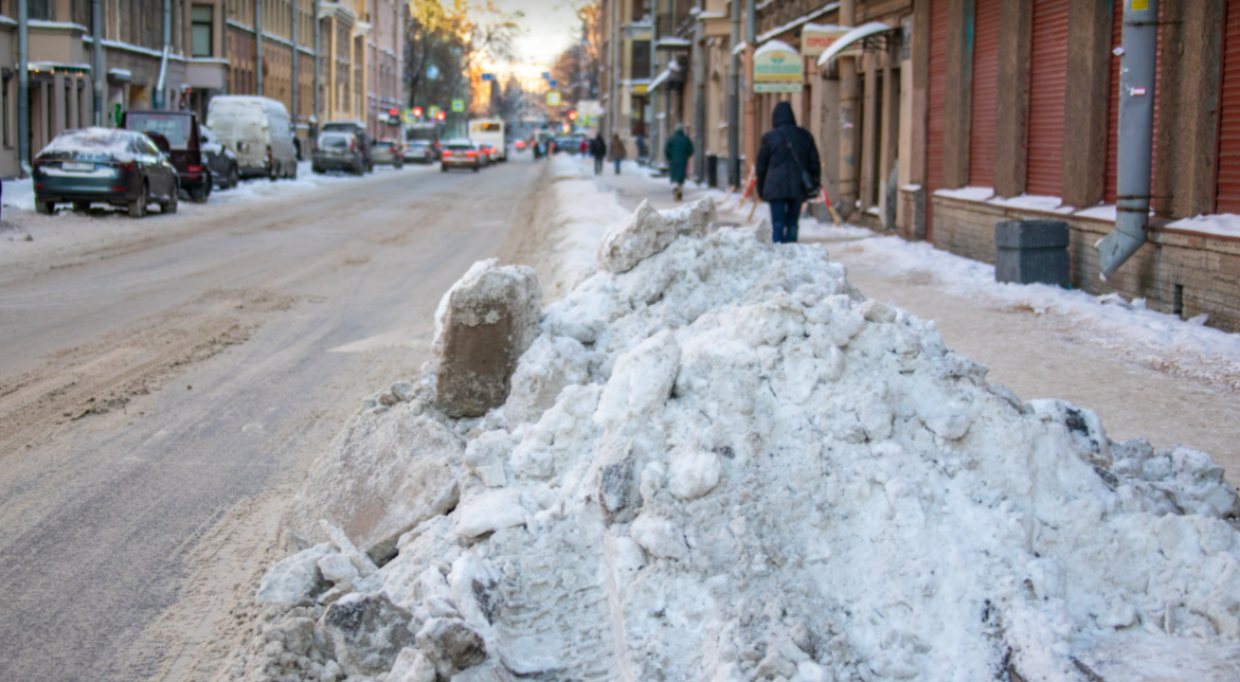 Жители Фрунзенского района Санкт-Петербурга целую неделю не могут добиться уборки снега