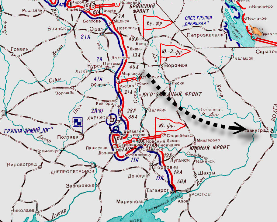 Карта западного фронта 1942