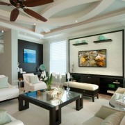 Люстра вентилятор в гостиной