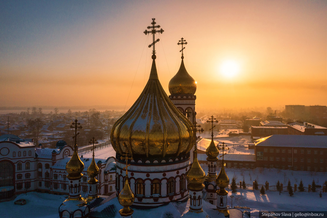 Новокузнецк, зима, собор рождества христова