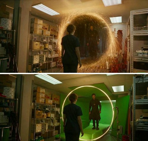 Instagram-аккаунт, показывающий сцены из фильмов до и после добавления спецэффектов Instagram-аккаунт, показывающий сцены из фильмов до и после добавления спецэффектов