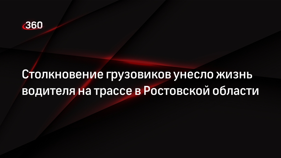 Столкновение грузовиков унесло жизнь водителя на трассе в Ростовской области