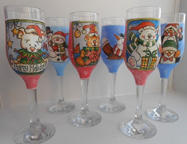 Новогодние бокалы