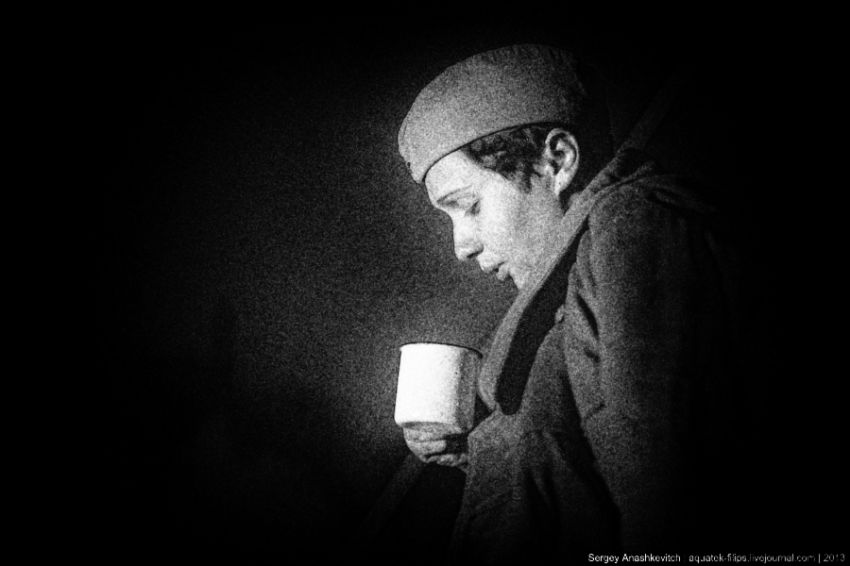 реконструкция, война, взгляд, девушки, женщины