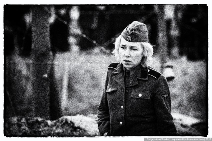 реконструкция, война, взгляд, девушки, женщины