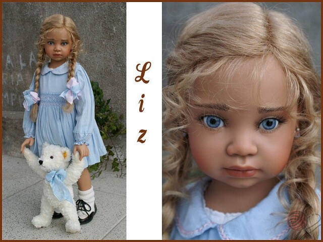 Анжела Суттер работает преимущественно над большими куклами-детьми из винила, особенное внимание уделяя этно-куклам. 