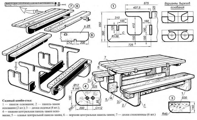 Садовая мебель своими руками удачные самоделки. Фото, а так же чертежи