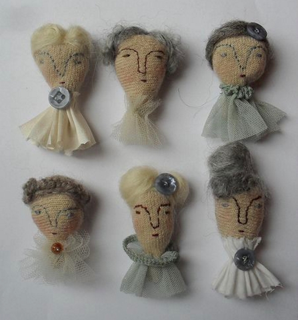 Вязаные куклы-броши от Melodiestacey