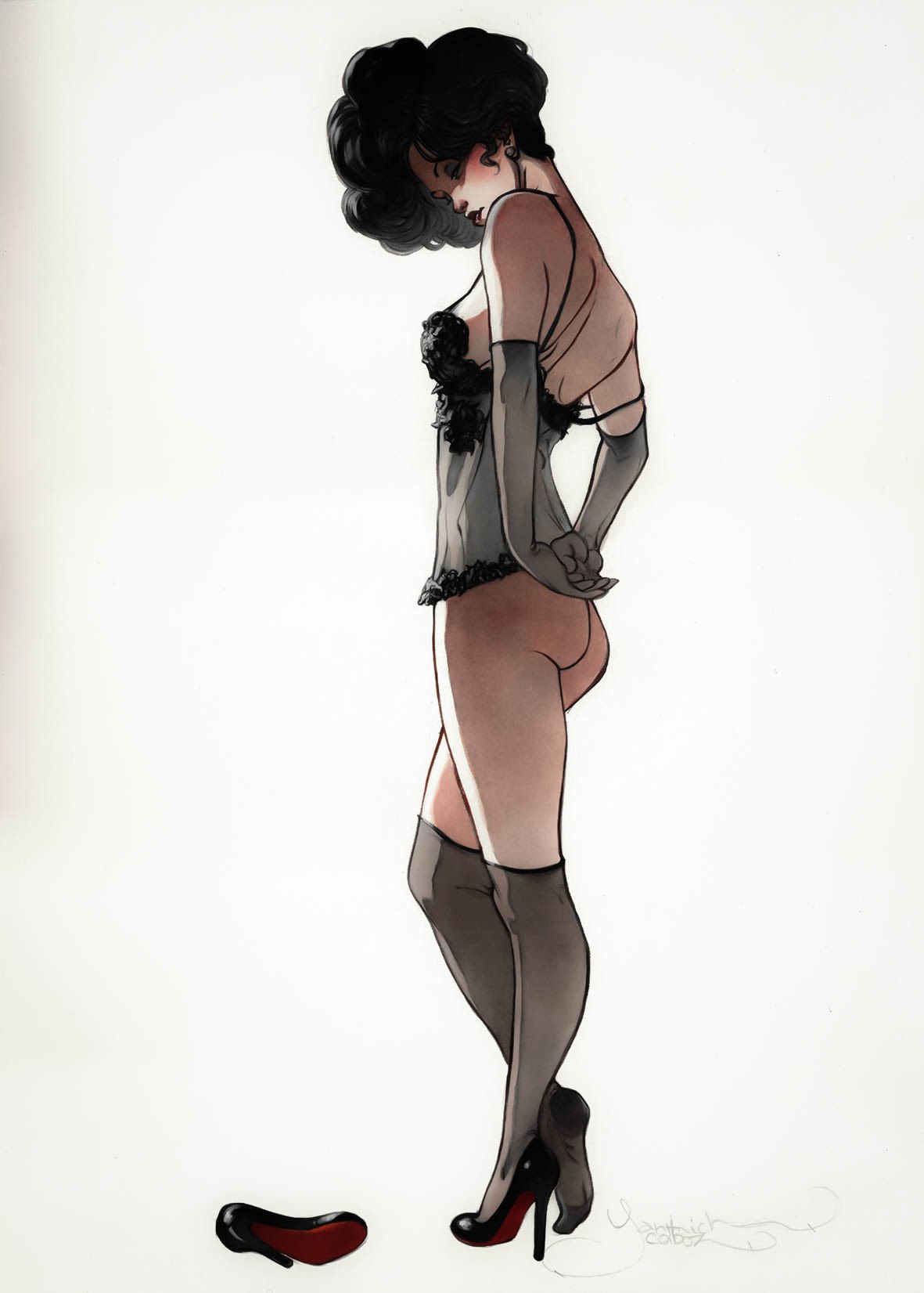 Сексуальные француженки в акварелях художника Янника Корбо. Сексуальные француженки в акварелях художника Янника Корбо.