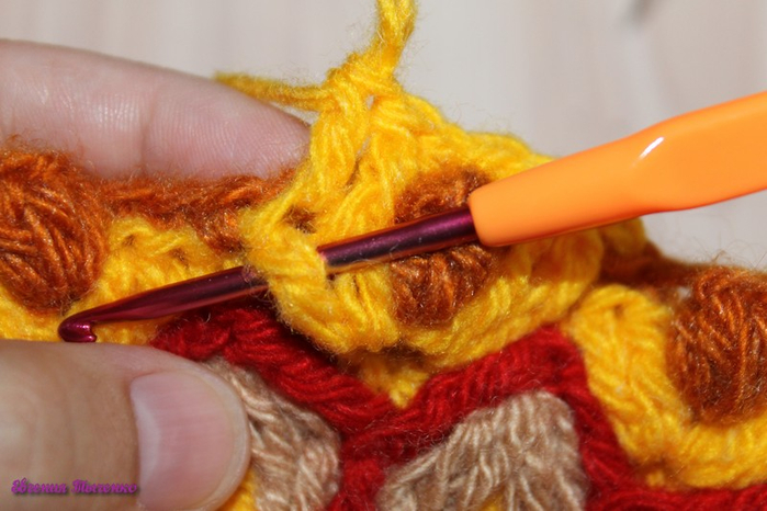 Коврик-сидушка: мастер-класс. Из остатков пряжи Коврик-сидушка: мастер-класс. Из остатков пряжи вязание