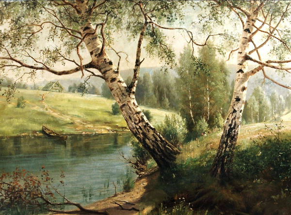 "Берёзы на берегу реки", 1897