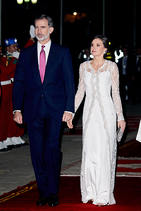 Король Испании Фелипе и королева Летиция побывали на приеме у короля Морокко 