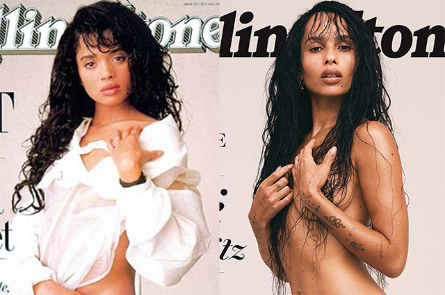 Найдите отличия: Зои Кравиц повторила откровенную фотосессию своей мамы Лизы Боне 30 лет спустя