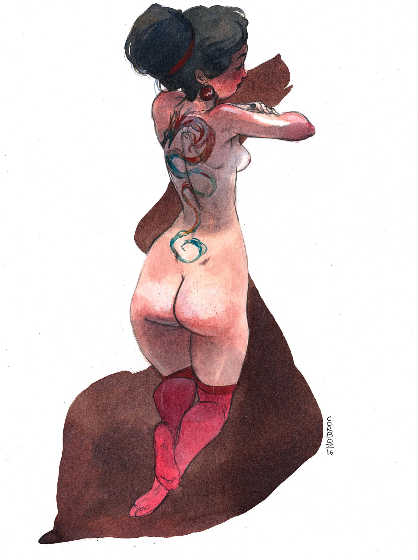 Сексуальные француженки в акварелях художника Янника Корбо. Сексуальные француженки в акварелях художника Янника Корбо.