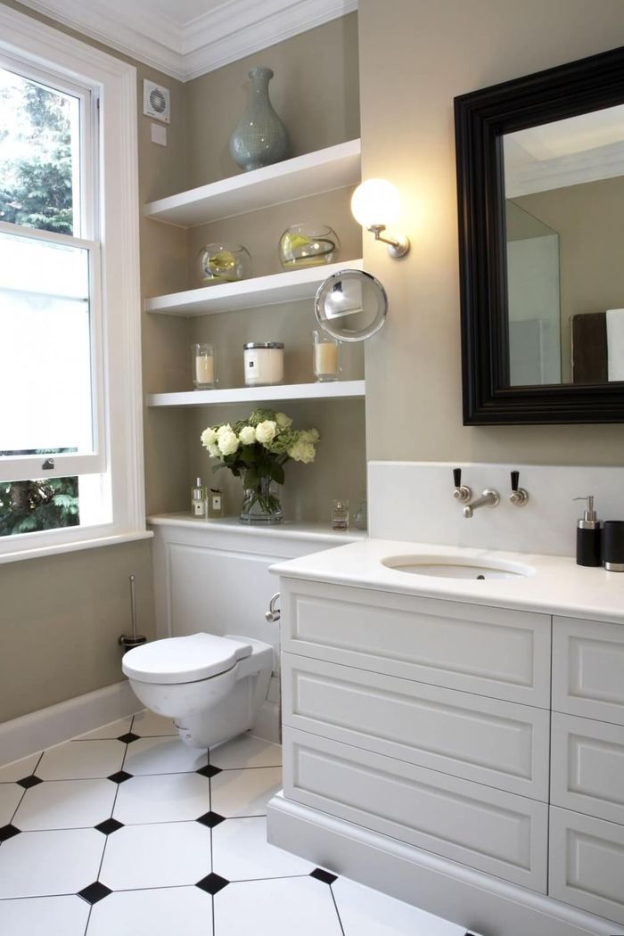 Как сделать ванную непохожей на все остальные: пара умных советов Как сделать ванную непохожей на все остальные: пара умных советов ванная комната,индивидуальность,интерьер и дизайн,хранение вещей,черный цвет