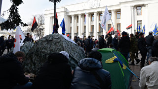 Митинг у здания Верховной рады Украины в Киеве. 19 октября 2017