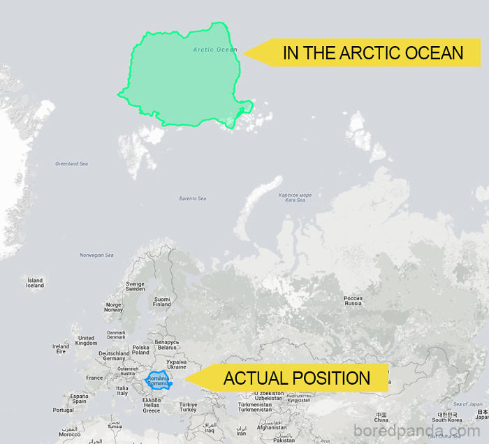 This Is How Tiny Romania Looks In The Arctic Ocean