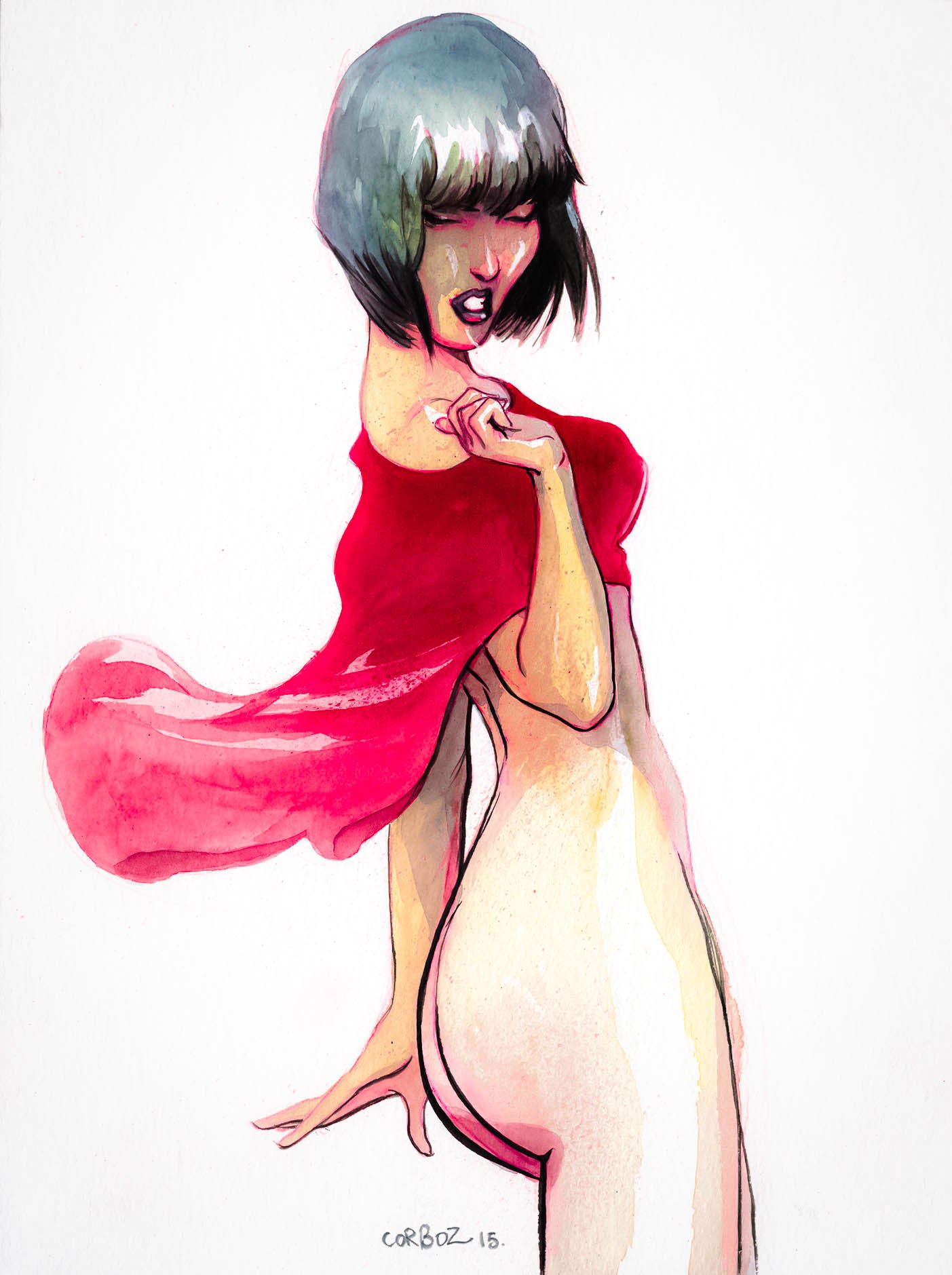 Сексуальные француженки в акварелях художника Янника Корбо. Сексуальные француженки в акварелях художника Янника Корбо.