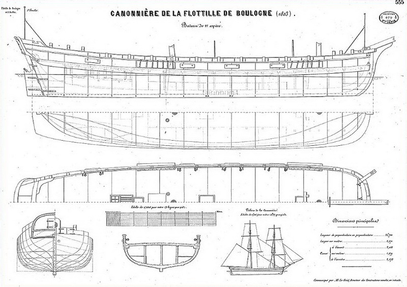 ​Проект канонерской лодки для Булонской флотилии. wikimedia.org​​​​​​ - Морская игрушка Наполеона | Warspot.ru