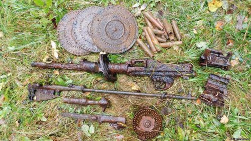 Находки военного арсенала археология, находка, оружие, пистолет