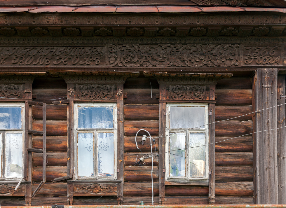 Самый старый наличник в коллекции (Лукино, Нижегородская область, 1858 год).Дом принадлежал староверам. Фото: © Иван Хафизов