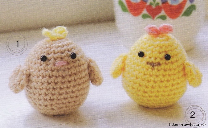 Не хотите связать цыпляток в технике амигуруми?