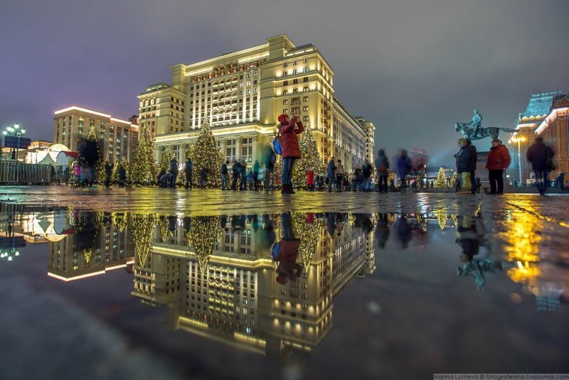 Московская зима с лужами. Гостиницу по старой памяти называем «Москва», но это уже давно Four Seasons. Московская зима с лужами. Гостиницу по старой памяти называем «Москва», но это уже давно Four Seasons. красиво, красота, москва, новый год, праздник, рождество, столица, фотография