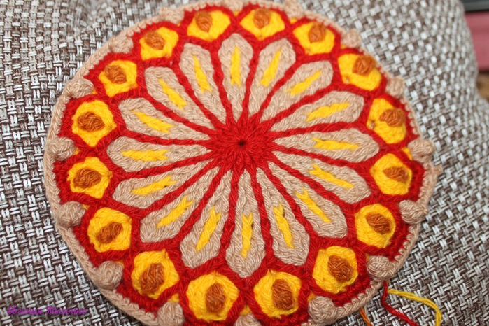 Коврик-сидушка: мастер-класс. Из остатков пряжи Коврик-сидушка: мастер-класс. Из остатков пряжи вязание