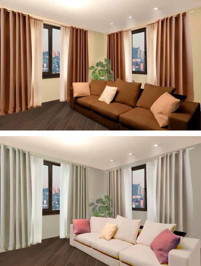 Вопрос: Как подобрать шторы к цвету обоев 1,2,3,4,идеи для дома,интерьер и дизайн