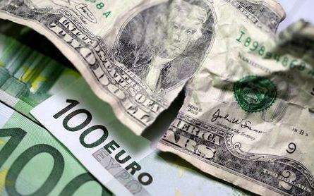 U.S. dollar and Euro banknotes are seen in this picture illustration taken May 3, 2018. REUTERS/Dado Ruvic/Illustration