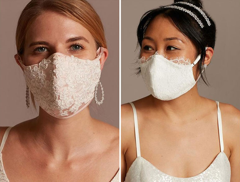 Новый тренд сезона: Свадебные защитные маски для невест
