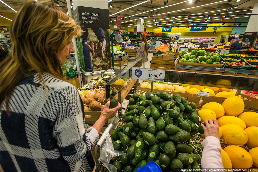 Удивительные цены на продукты в супермаркете Праги