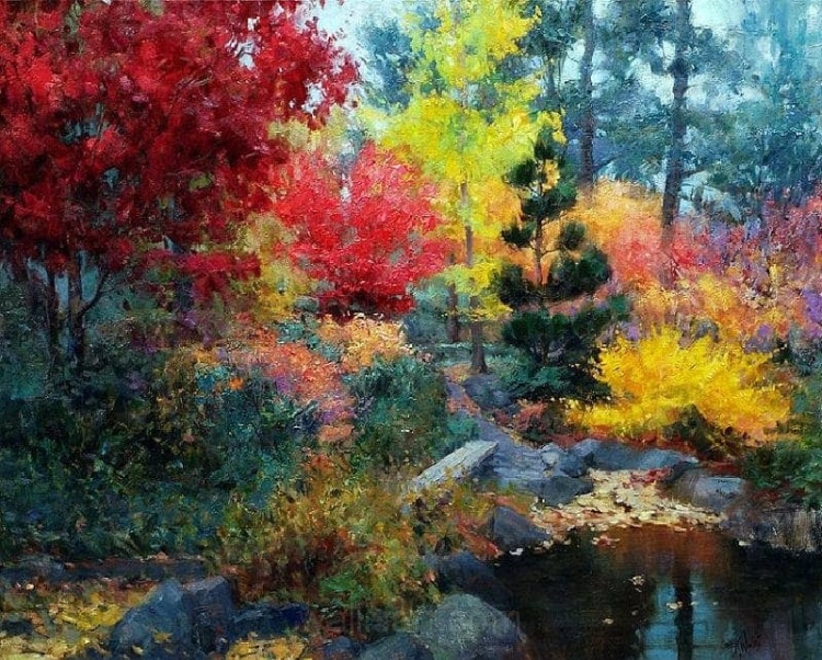 Американский художник-импрессионист Eric Wallis живопись