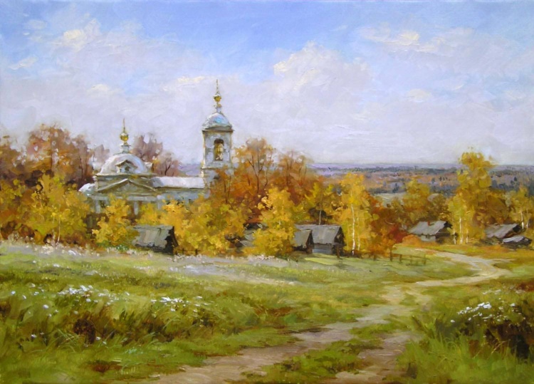 Художник Сергей Крупский. Там речка чистая, золотистая 