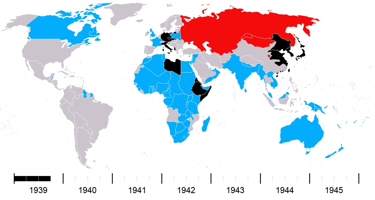 Карта стран оси