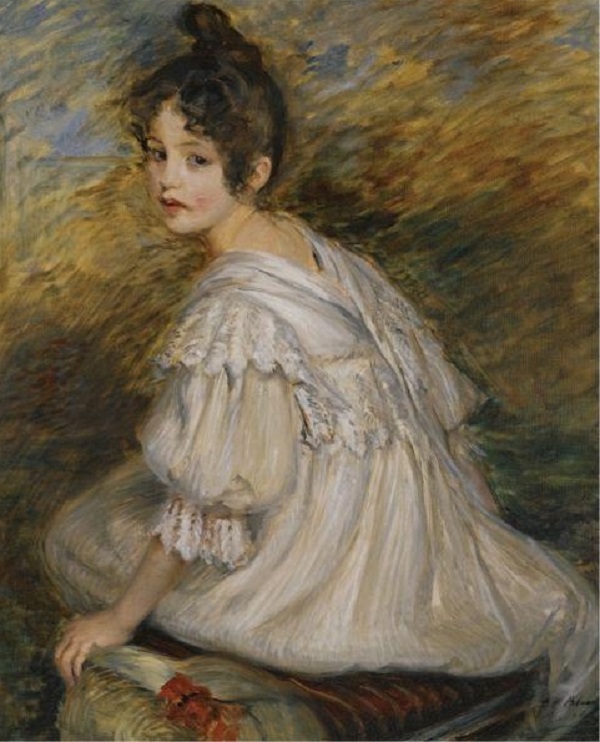 JEUNE FILLE EN BLANC, 1896.