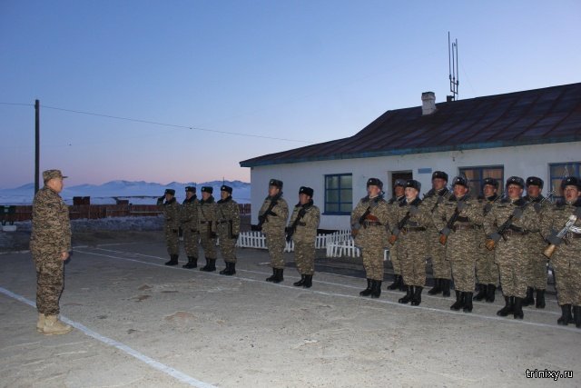 Будни монгольских пограничников на границе с Россией  