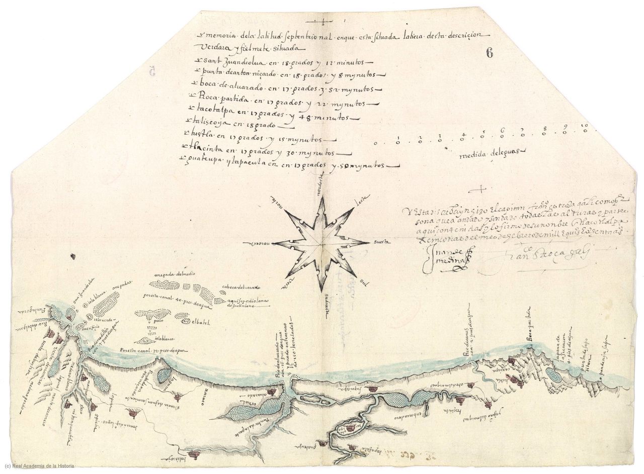 Gali's map of Tlacotalpa. 