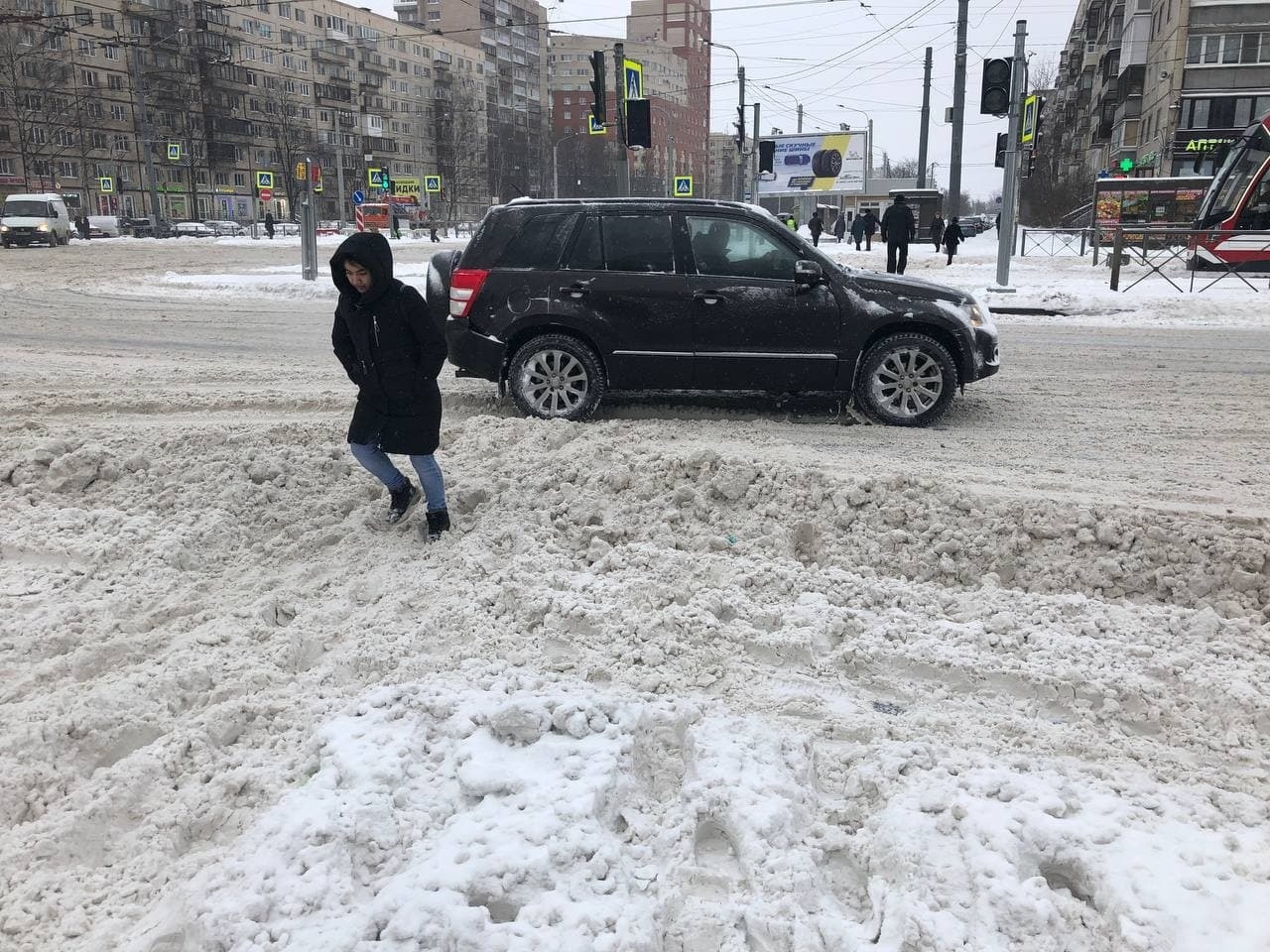 санкт петербург снег