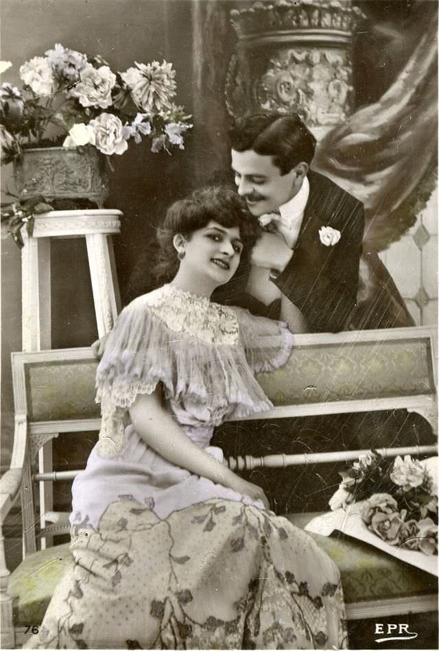 Как мужчины выражали любовь в начале 20-го века Любовь, люди, милота, открытки, отношение, ретро