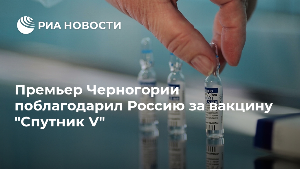Премьер Черногории поблагодарил Россию за вакцину "Спутник V" Лента новостей