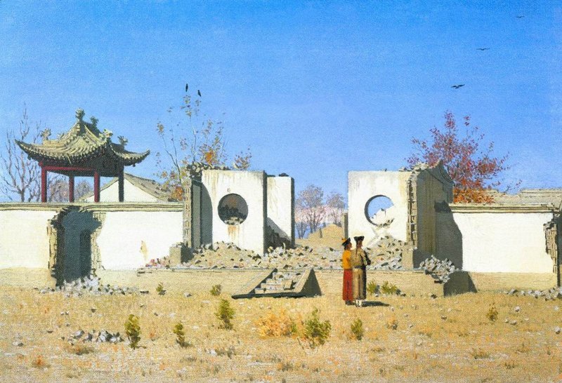 Развалины китайской кумирни. Ак-Кент, 1870, Верещагин, интересное, искусство, серия постов, скульпторы, художники