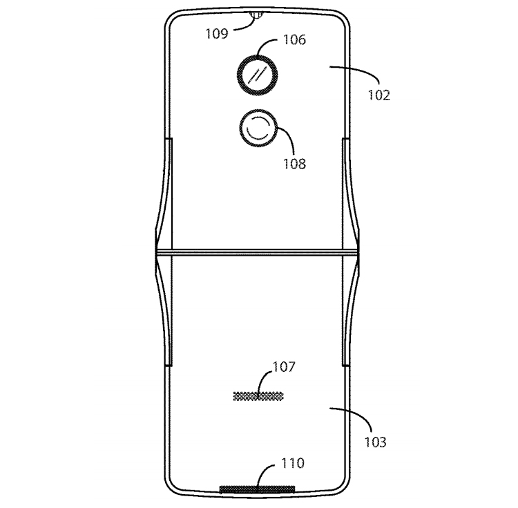 Новый смартфон Motorola razr с гибким экраном может получить необычный дизайн Motorola, может, имеет, описывается, конструкция, патент, корпуса, части, располагаться, нынешнего, видно, январе, подана, пальцевЗаявка, отпечатков, сканер, панель, сторонВ, рамки, оптическим