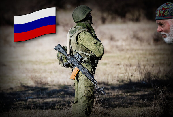 Бойцы части полной боевой готовности РФ поговорили с недовольным татарином в Крыму Бойцы части полной боевой готовности РФ поговорили с недовольным татарином в Крыму новости,события