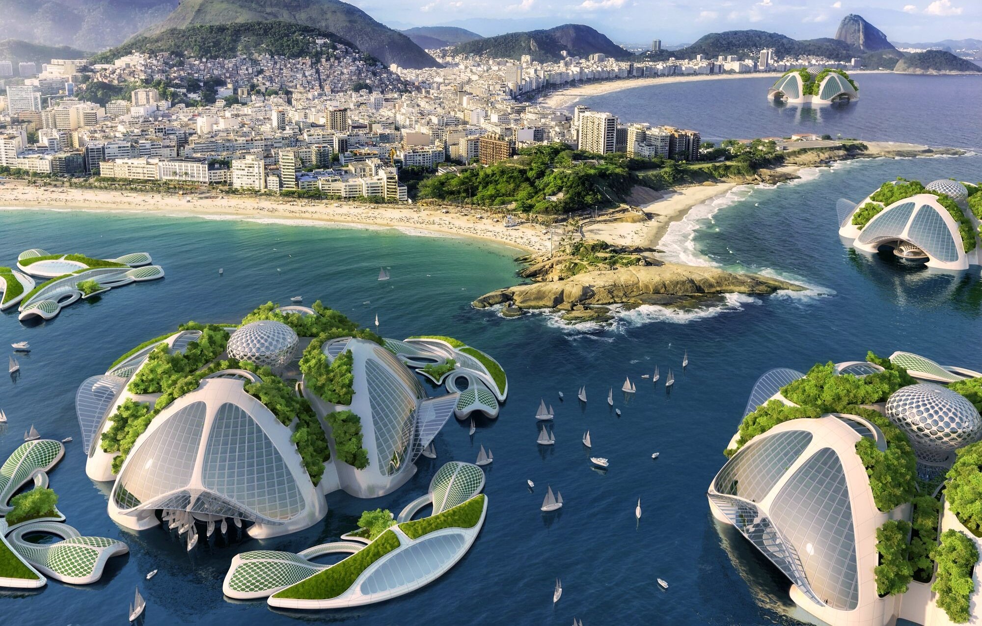 Самые амбициозные. Винсент Каллебо город будущего. Рио де Жанейро архитектура. Архитектор Винсент Каллебо. Плавучий город Атлантис.