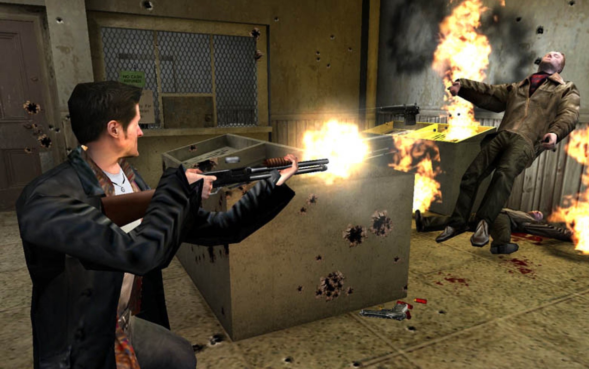 Игра где стреляют из дробовика. Max Payne 1. Макс Пейн 2001 1с. Макс Пейн 1 игра. Ремеди Макс Пейн.
