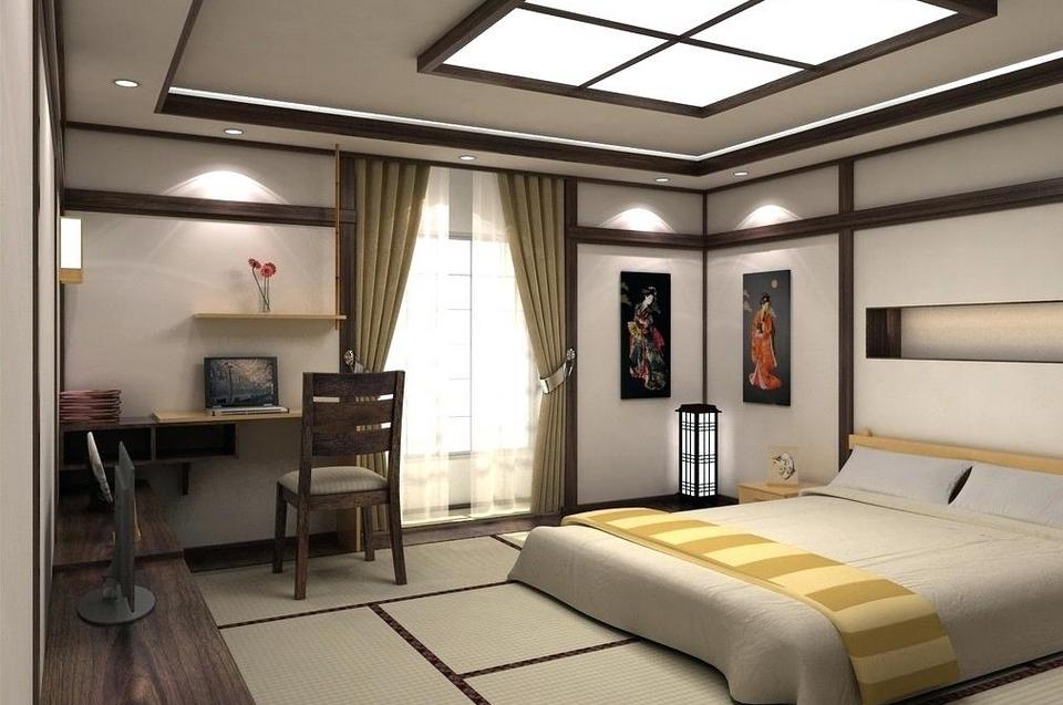 Спальня в японском стиле, хороший способ создать скромную и минималистическую аранжировку интерьер и дизайн,комфорт,спальня,японский стиль