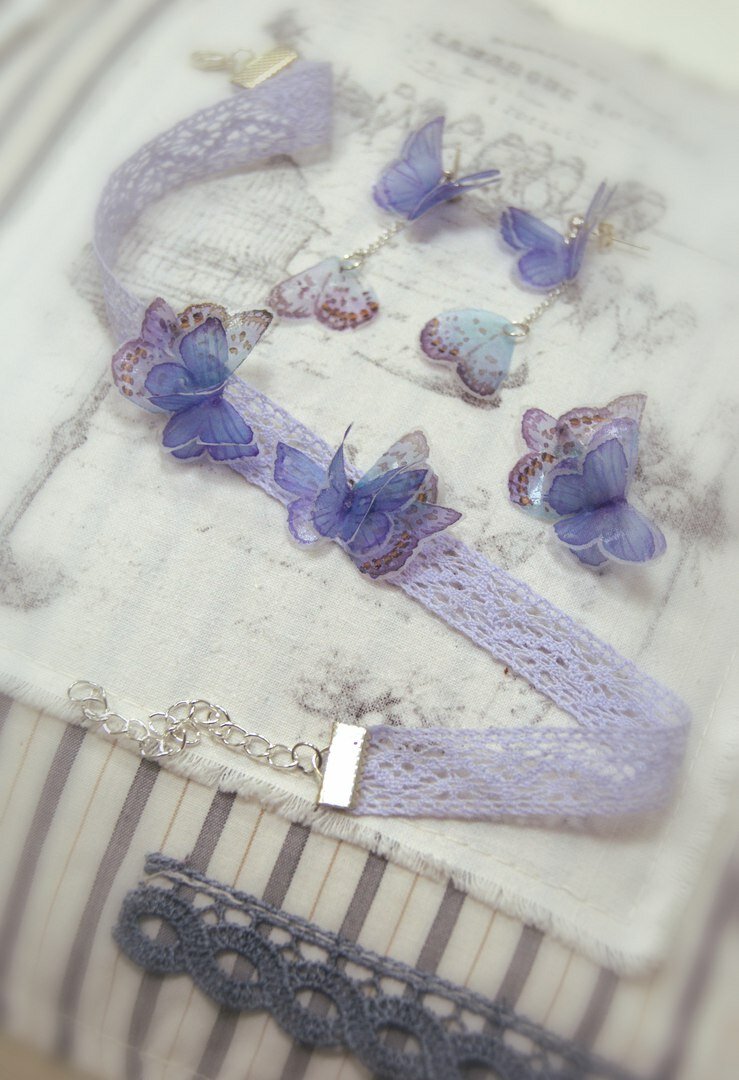 Порхающие украшения: бабочки из шёлка от Анастасии Шачневой декор,идеи и вдохновение,мастерство,творчество,украшения