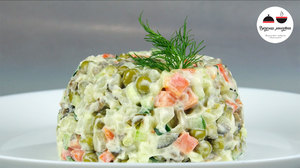 Фото к рецепту: ПОСТНЫЙ ОЛИВЬЕ - невероятно вкусно!