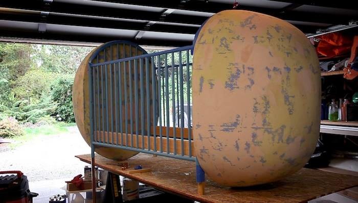 Креативный папа создал детскую кроватку в виде подводной лодки и она просто потрясающая дизайн, красота, кроватка, отец, очумелые ручки, своими руками, художник